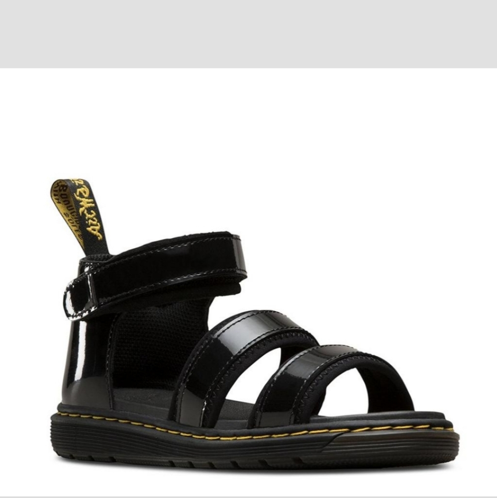 NEW Dr. Martens MARABEL JUNIOR Patent Leather Sandals Sz. 2